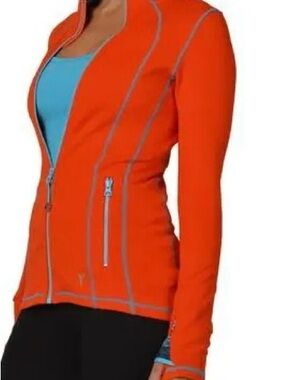 dylan Red Bomber Jacket with Silver Zippers